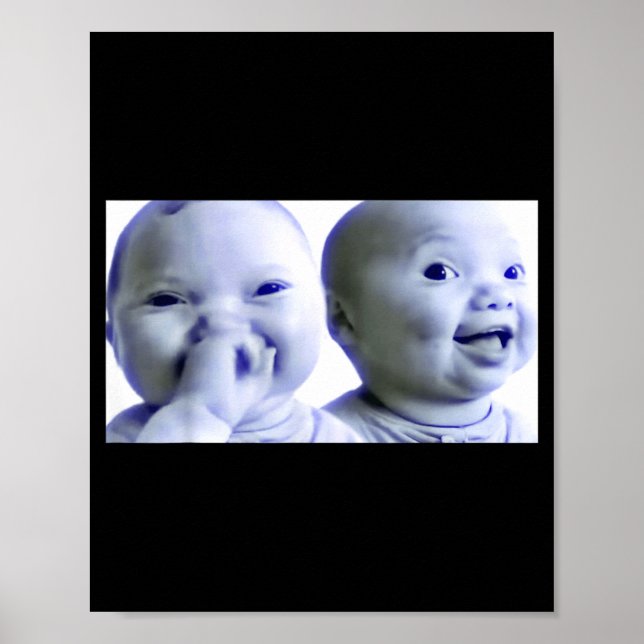 Funny Niche Baby Gen Z Meme Ai Viral Giggling Ai L Poster (Front)