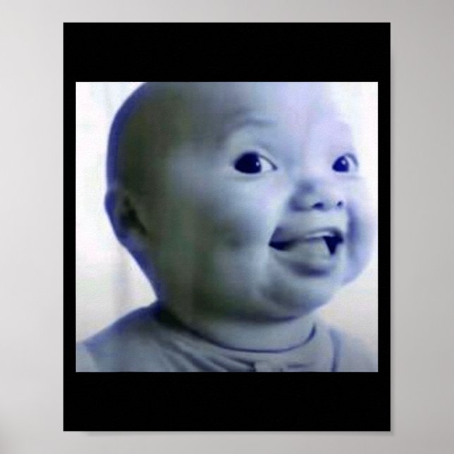 Funny Niche Baby Gen Z Meme Ai Viral Giggling Ai L Poster (Front)