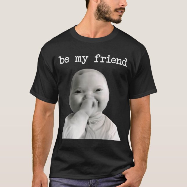 Funny Niche Baby Gen Z Meme Ai Viral Giggling Ai L T-Shirt (Front)