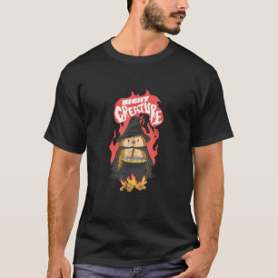 Funny Night Creature Hedgehog Witch Halloween T-Shirt