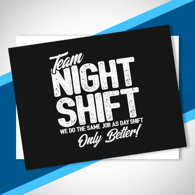 Funny Night Shift Meme - Team Night Shift Postcard (Creator Uploaded)