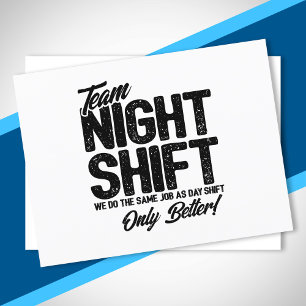Funny Night Shift Meme - Team Night Shift Postcard