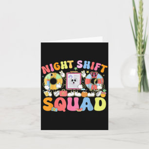 Funny Night Shift Squad Summer Vibes ER Nurse Team Card