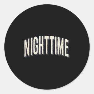 Funny nighttime speech costume for boys and girls classic round sticker