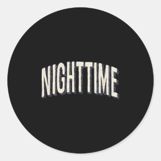 Funny nighttime speech costume for boys and girls  classic round sticker