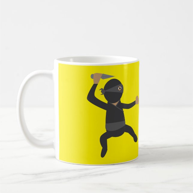 Funny Ninja Coffee Mug (Left)
