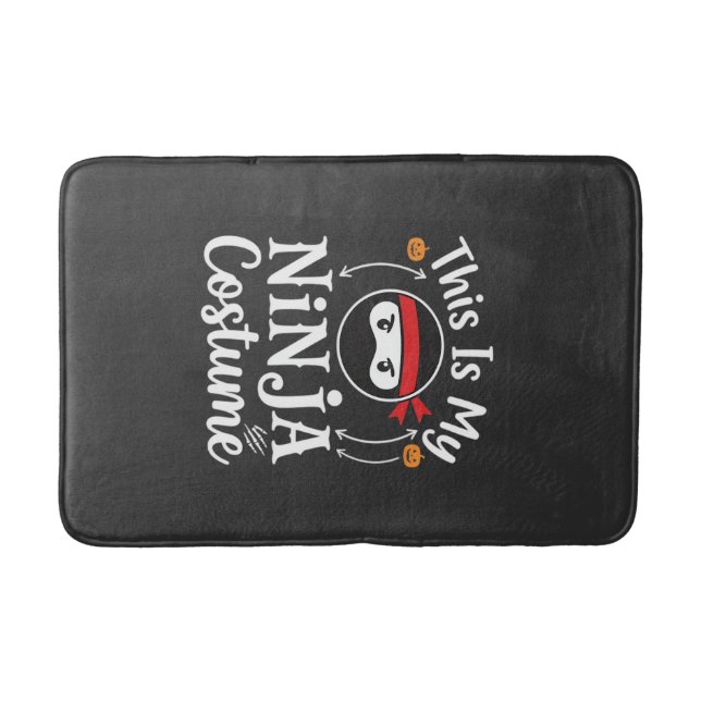 Funny Ninja Costume Halloween Design_1 Bath Mat (Front)