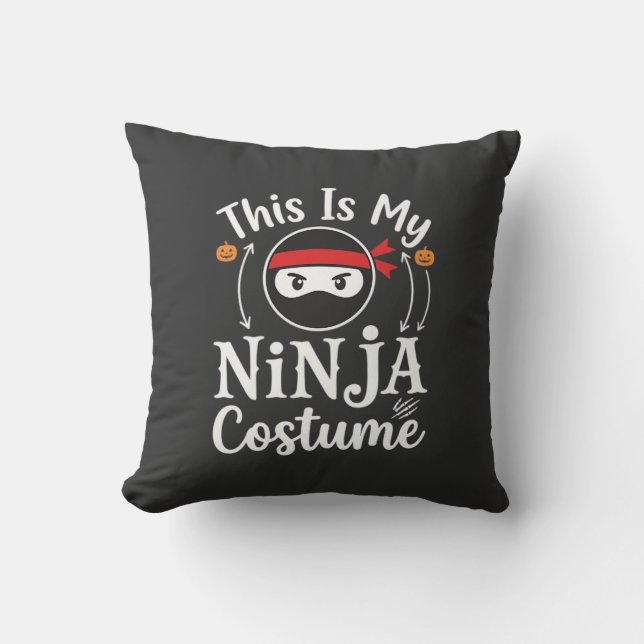 Funny Ninja Costume Halloween Design_1 Cushion (Front)