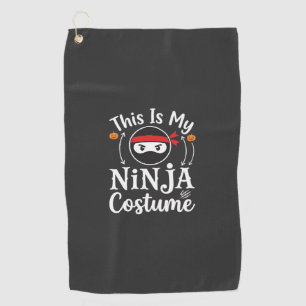Funny Ninja Costume Halloween Design_1 Golf Towel