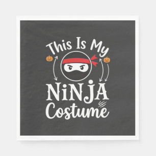 Funny Ninja Costume Halloween Design_1 Napkin
