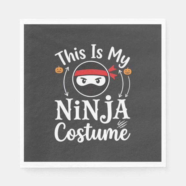 Funny Ninja Costume Halloween Design_1 Napkin (Front)