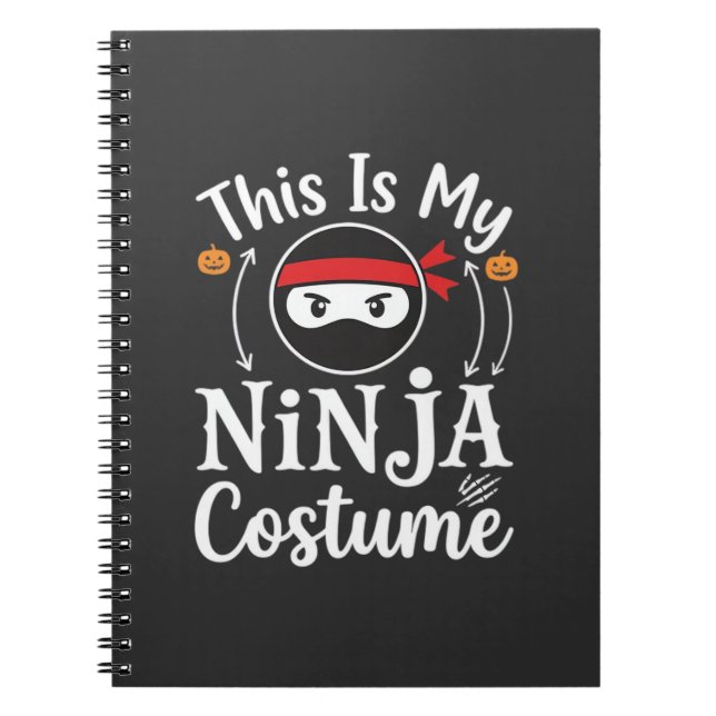 Funny Ninja Costume Halloween Design_1 Notebook (Front)