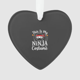 Funny Ninja Costume Halloween Design_1 Ornament