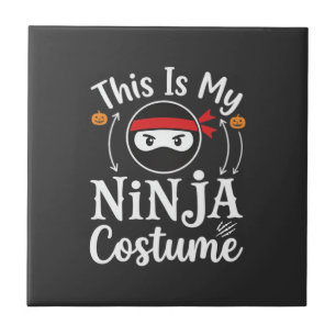 Funny Ninja Costume Halloween Design_1 Tile