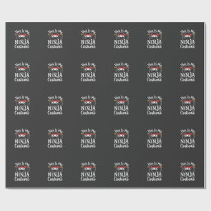 Funny Ninja Costume Halloween Design_1 Wrapping Paper