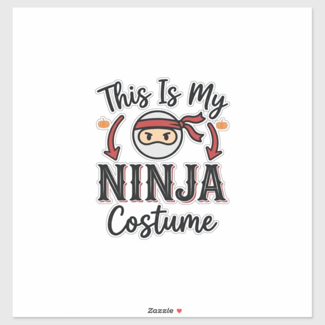 Funny Ninja Costume Halloween Vector Design_1 (Sheet)