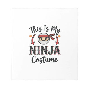 Funny Ninja Costume Halloween Vector Design_1 Notepad