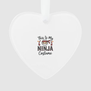 Funny Ninja Costume Halloween Vector Design_1 Ornament