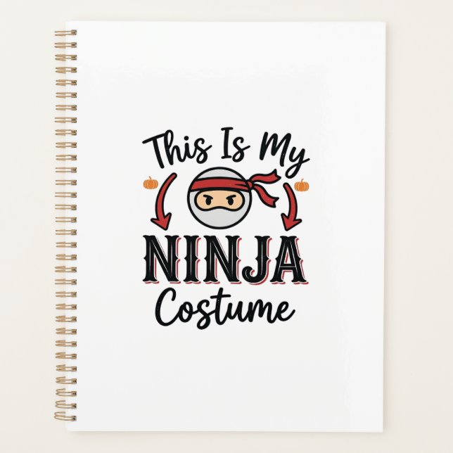 Funny Ninja Costume Halloween Vector Design_1 Planner (Front)