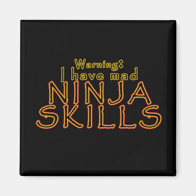 Funny Ninja Joke Magnets (Front)