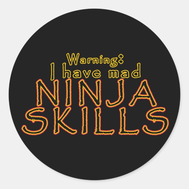 Funny Ninja Joke Sticker Sheets (Front)