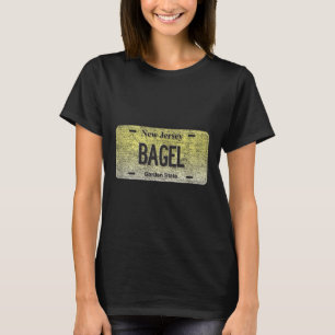 Funny Nj State Vanity License Plate Bagel T-Shirt