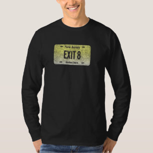 Funny Nj State Vanity License Plate Exit 8 T-Shirt