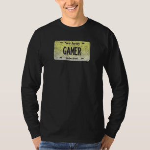 Funny Nj State Vanity License Plate Gamer T-Shirt
