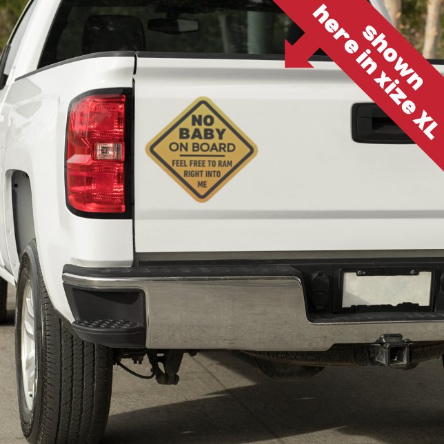 Funny No Baby on Board Adult Caution Bumper (Creator Uploaded)