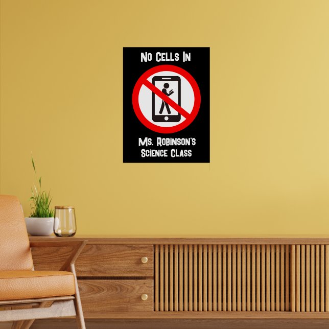 Funny No Cells in Science Room   Poster (Living Room 2)
