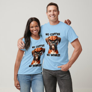 Funny no coffee dog word art T-Shirt