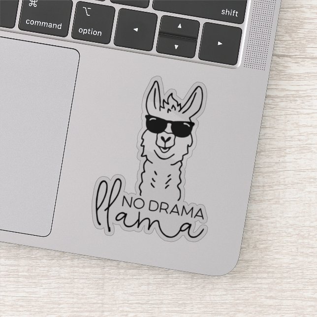 Funny No Drama Cool Llama  Sticker (Detail)