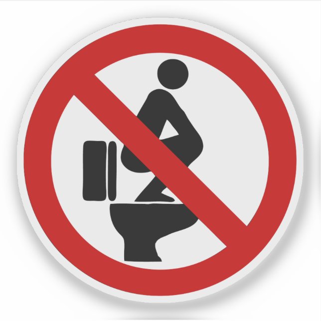 Funny NO Feet on the Seat ⚠ Thai Sign ⚠ (Front)