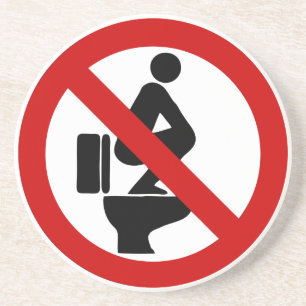 Funny NO Feet on the Seat ⚠ Thai Sign ⚠ Coaster