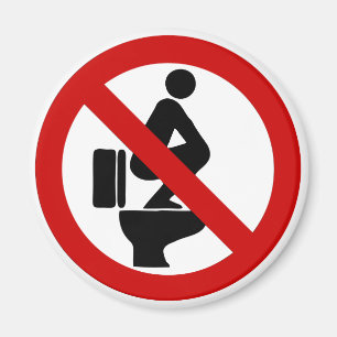 Funny NO Feet on the Seat ⚠ Thai Sign ⚠ Magnet