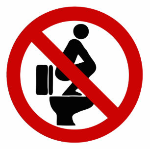 Funny NO Feet on the Seat ⚠ Thai Sign ⚠ Standing Photo Sculpture