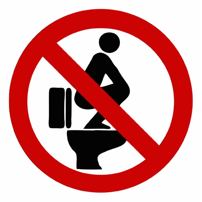 Funny NO Feet on the Seat ⚠ Thai Sign ⚠ Standing Photo Sculpture (Front)