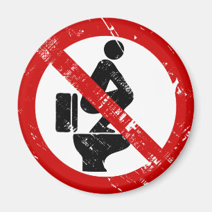 Funny NO Feet on the Seat ⚠ Vintage Thai Sign ⚠ Magnet