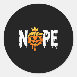 Funny No Kings Halloween 2025 Distressed Usa Flag  Classic Round Sticker