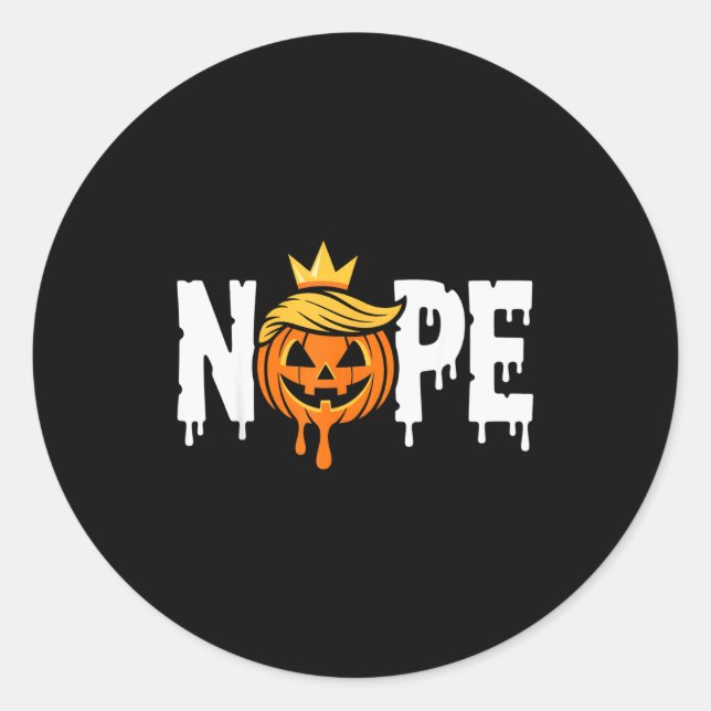 Funny No Kings Halloween 2025 Distressed Usa Flag  Classic Round Sticker (Front)