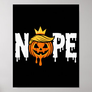 Funny No Kings Halloween 2025 Distressed Usa Flag Poster