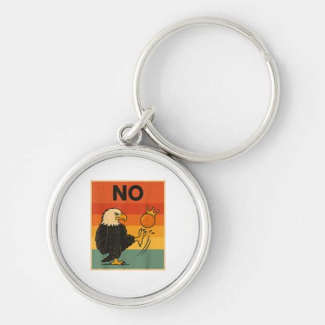 Funny No Kings In America Men Women Style Key Ring (Front)