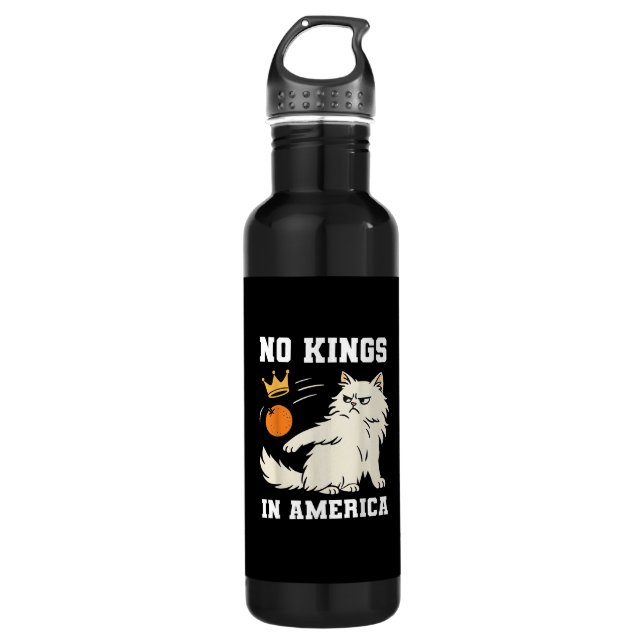 Funny No Kings In America Retro Classic 710 Ml Water Bottle (Front)