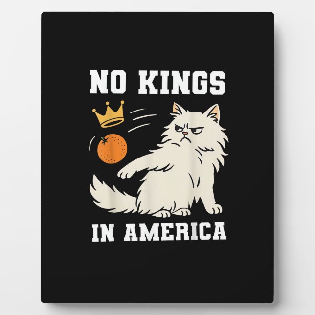 Funny No Kings in America Retro Classic Style Plaque (Front)