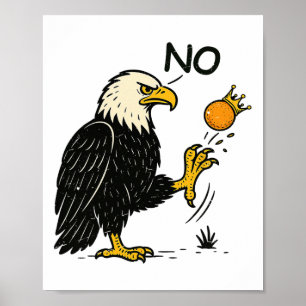 Funny No Kings In America Shirt - Retro Political  Poster