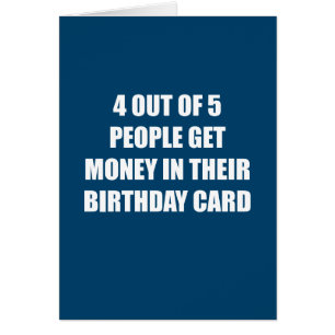 Funny No Money Birthday Card
