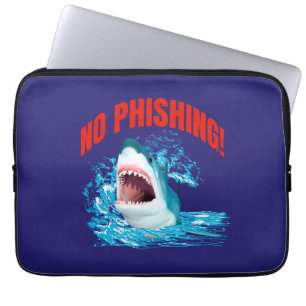 Funny No Phishing Shark Laptop Sleeve