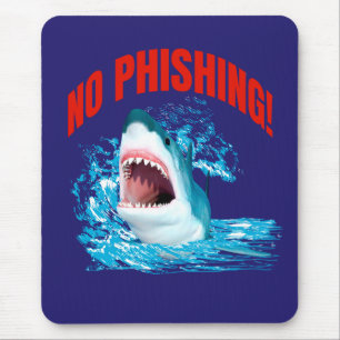 Funny No Phishing Shark Mouse Mat