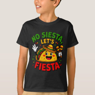 Funny No Siesta Let's Fiesta Cinco Mayo Taco M T-Shirt