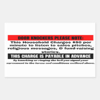 Funny No Soliciting Sign.  Door Knockers please
